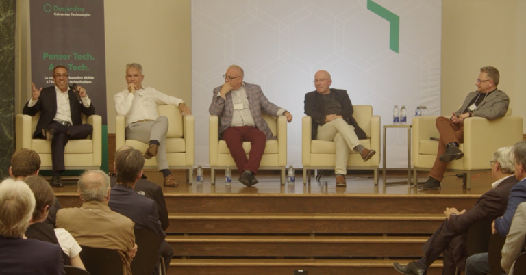 Les panélistes échange sur le financement des projet de AI et IoT